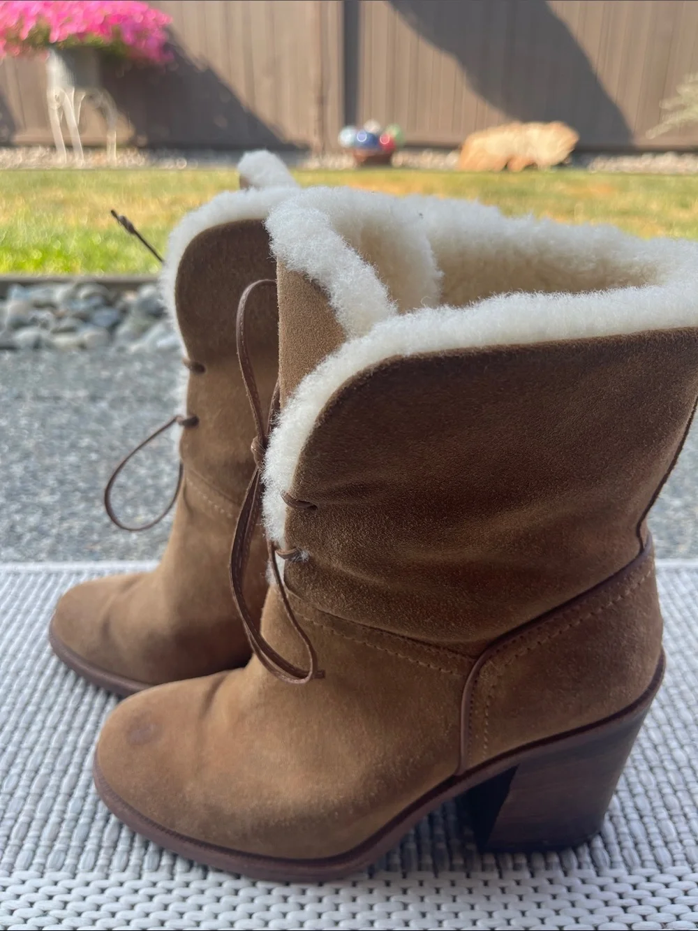UGG Chestnut Suede Shearling-Lined Women's Boots